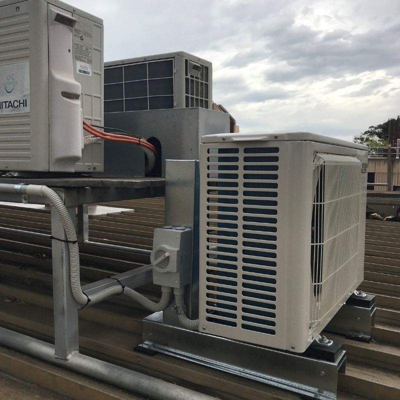 Commercial airconditioning units on roof